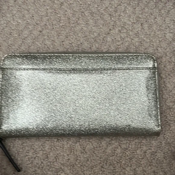 Silver, sparkle Kaye Spade full size wallet. - Picture 2 of 6